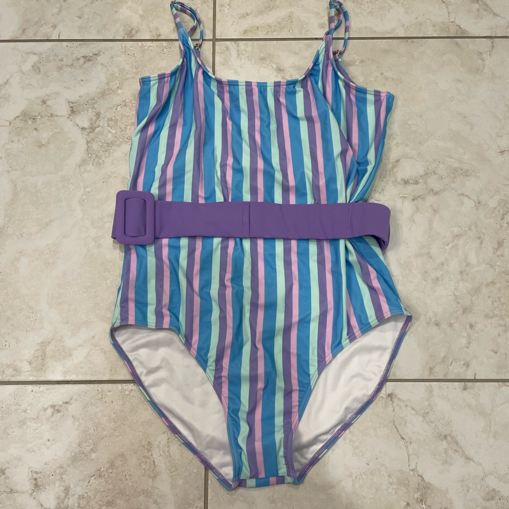 New Pink Desert Belted One Piece Bathing-Suit — image 5 of 8